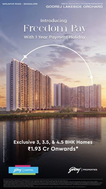 2 BHK Apartment For Sale in Godrej Lakeside Orchard, Sarjapur Road