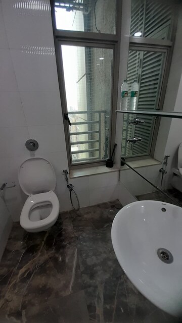 Bathroom in 3 BHK Apartment at Beau Monde, Prabhadevi – for Rent