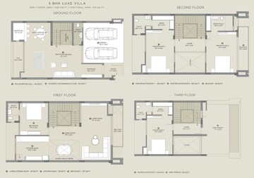 Floor Plan in 5 BHK Villa at Arvind Forest Trails, Sarjapur – for Sale