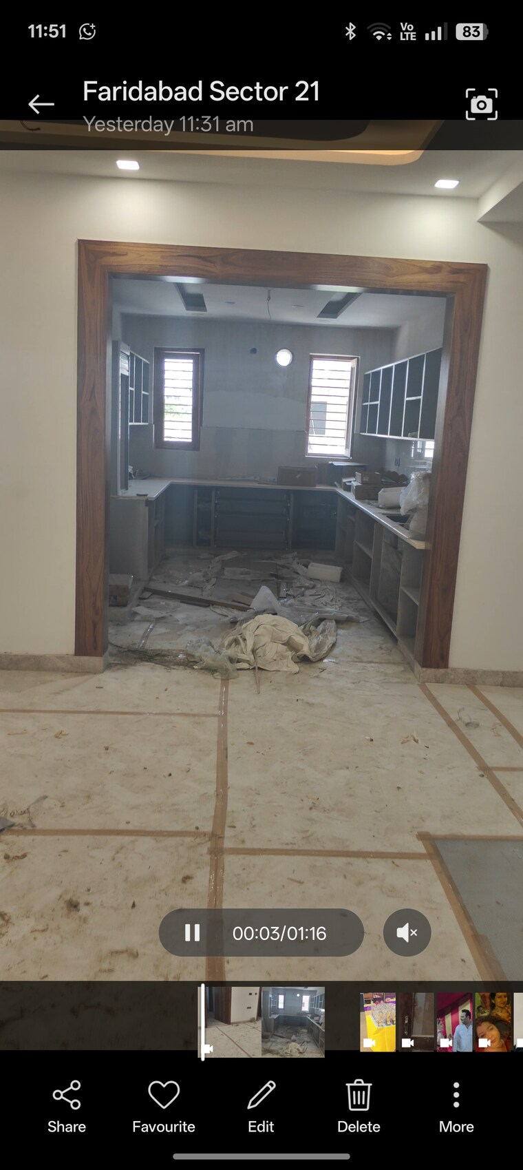 Kitchen, sector 21b 4 Bedroom 350 Sq.Yd. Builder Floor In Sector 21b Faridabad 8587592