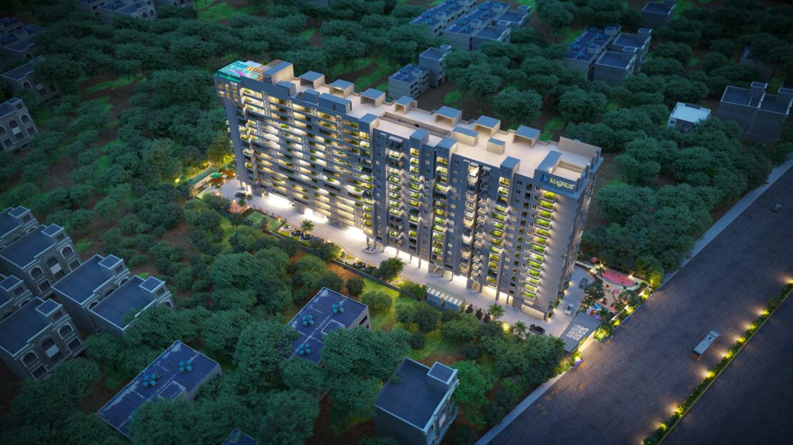 3 BHK + Pooja Room,Study Room 1560 Sq.Ft. Apartment in SBR Magnus