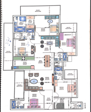 Floor Plan in 5 BHK Apartment at Sector 111 – for Sale