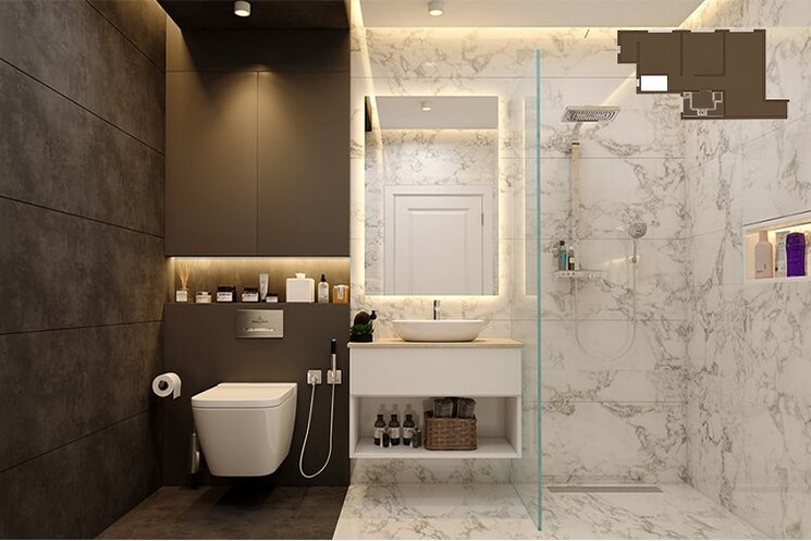 Attached Bathroom, shikara-heights 2 Bedroom 550 Sq.Ft. Apartment In Sion Mumbai 8588048