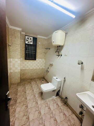 Bathroom in 3 BHK Builder Floor at Chattarpur – for Rent