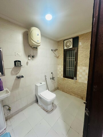 Bathroom in 3 BHK Builder Floor at Chattarpur – for Rent