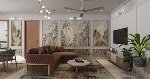 Living Room in 2 BHK Apartment at Brigade Citrine, Budigere Cross – for Sale