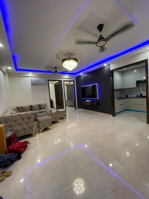 Living Room in 3 BHK Builder Floor at Chattarpur – for Sale