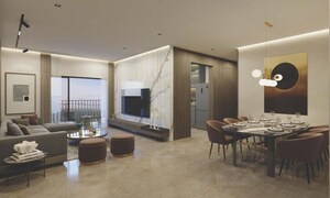 Living Room in 3 BHK Apartment at Goyal Orchid Life, Gunjur – for Sale