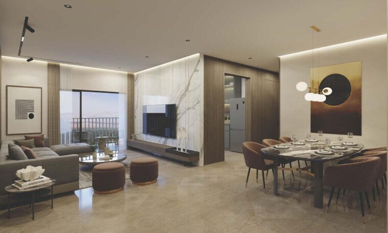 Living Room, goyal-orchid-life 3 Bedroom 1482 Sq.Ft. Apartment In Gunjur Bangalore 8588517