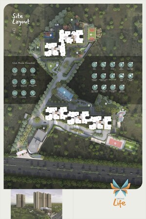 Master Plan in 3 BHK Apartment at Goyal Orchid Life, Gunjur – for Sale