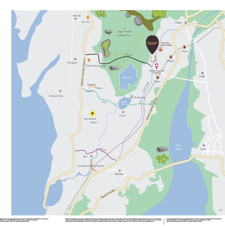 Map Location, oberoi-eternia 3 Bedroom 912 Sq.Ft. Apartment In Mulund West Mumbai 8589383