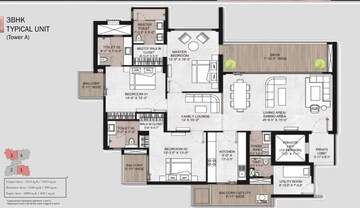Floor Plan in 4 BHK Apartment at Silverglades The Legacy, Sector 63a – for Sale