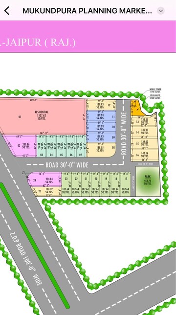  Plot – Map Location View at Bhankrota - for Sale