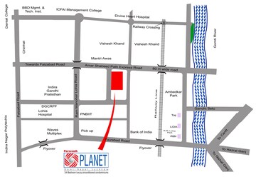 Floor Plan in 4 BHK Penthouse at Parsvnath Planet, Gomti Nagar – for Sale