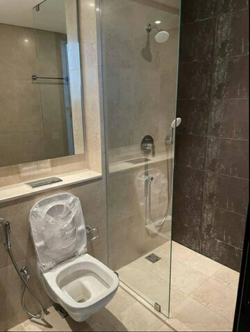 Bathroom in 3 BHK Apartment at Krishna Amorapolis, Dhanori – for Rent