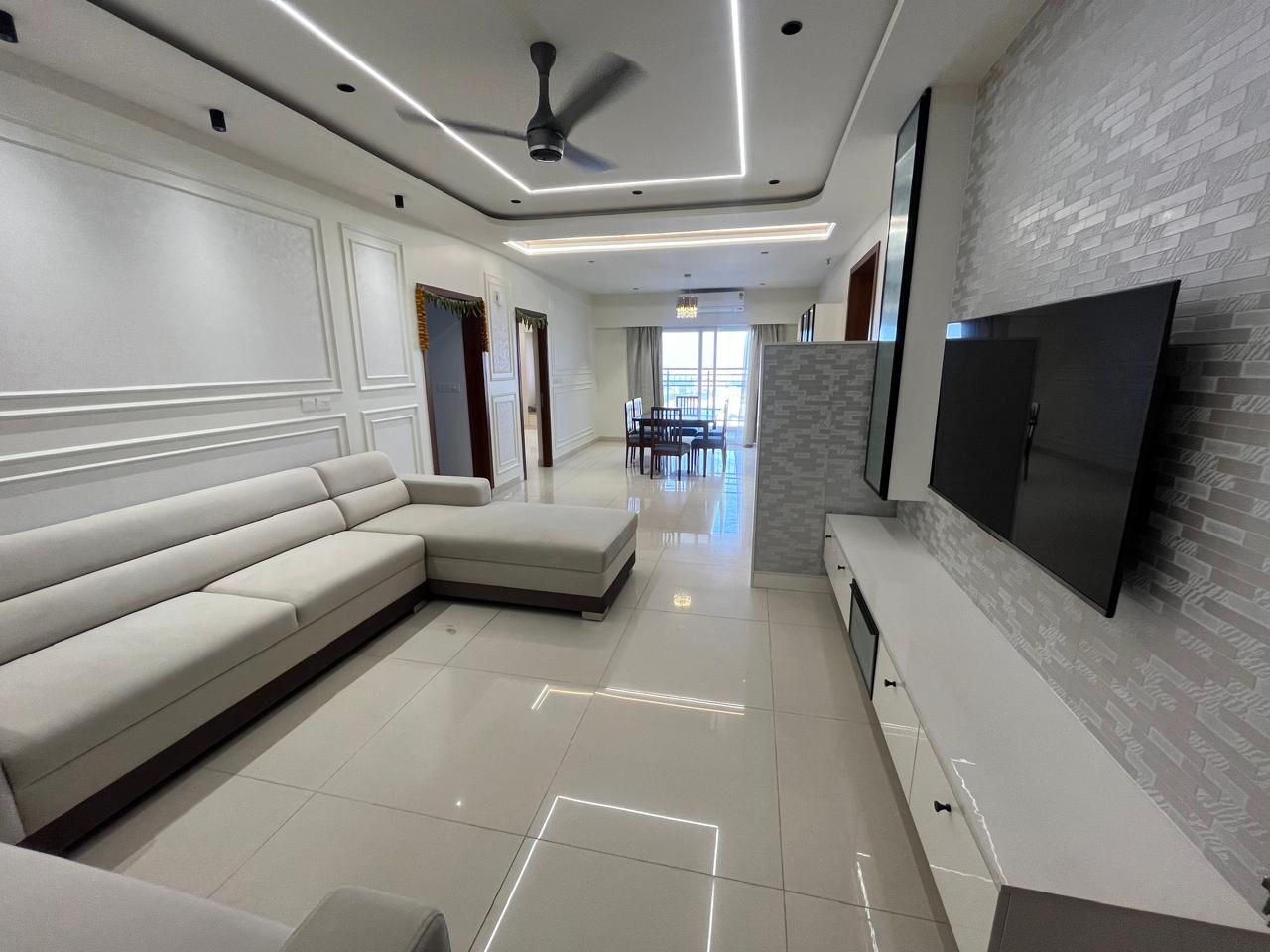 3 BHK + Pooja Room,Servant Room Apartment For Rent in Prestige Tranquil