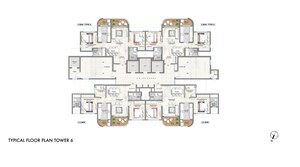 Floor Plan in 3.5 BHK Apartment at Lodha Corinthia, Bhandup West – for Sale
