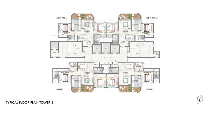 Floor Plan, lodha-corinthia 3.5 Bedroom 1560 Sq.Ft. Apartment In Bhandup West Mumbai 8590766