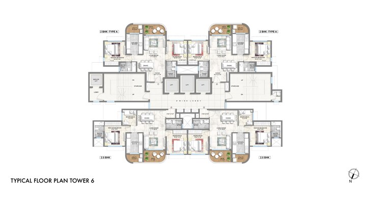 Floor Plan, lodha-corinthia 3.5 Bedroom 1560 Sq.Ft. Apartment In Bhandup West Mumbai 8590766