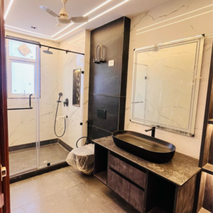 Attached Bathroom in 4 BHK Builder Floor at Ansal API Esencia, Sector 67 – for Sale