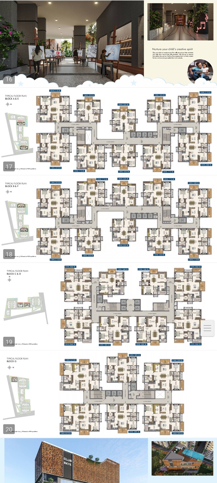 Floor Plan, radhey-skye 3 Bedroom 1715 Sq.Ft. Apartment In Velmala Hyderabad 8590773