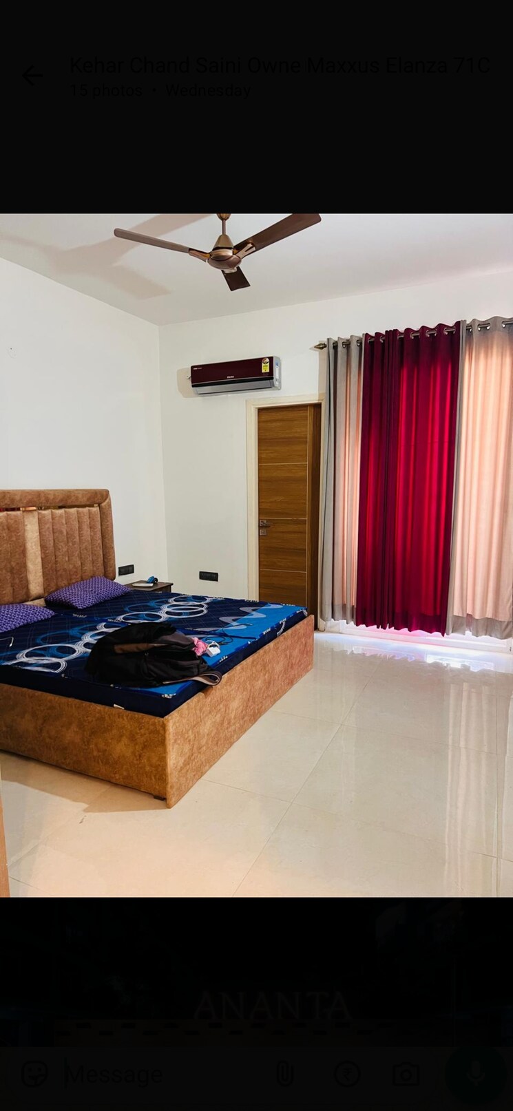 Bedroom, ananta-lifestyle 3 Bedroom 1432 Sq.Ft. Apartment In Lohgarh Zirakpur 8591214