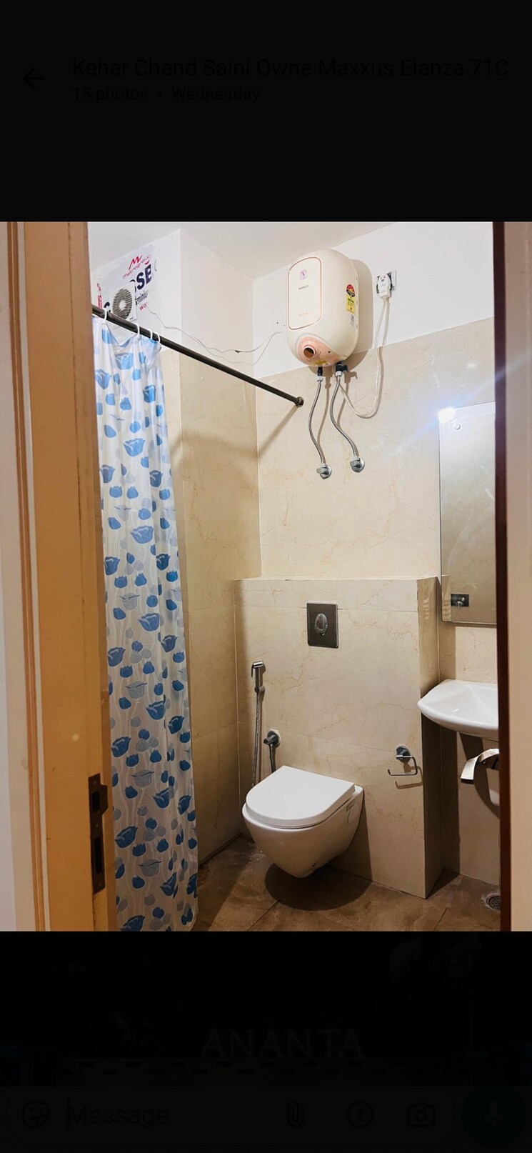 Bathroom, ananta-lifestyle 3 Bedroom 1432 Sq.Ft. Apartment In Lohgarh Zirakpur 8591214