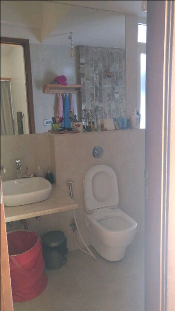 Bathroom in 3 BHK Apartment at Omkar Alta Monte, Malad East – for Rent