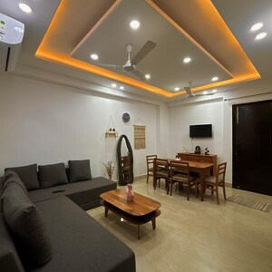 Living Room in 3 BHK Builder Floor at Risland Sky Mansion, Chattarpur – for Sale