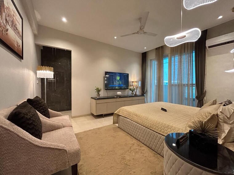 Bedroom, maya-green-lotus-saksham 3 Bedroom 1950 Sq.Ft. Apartment In International Airport Road Zirakpur 8591585