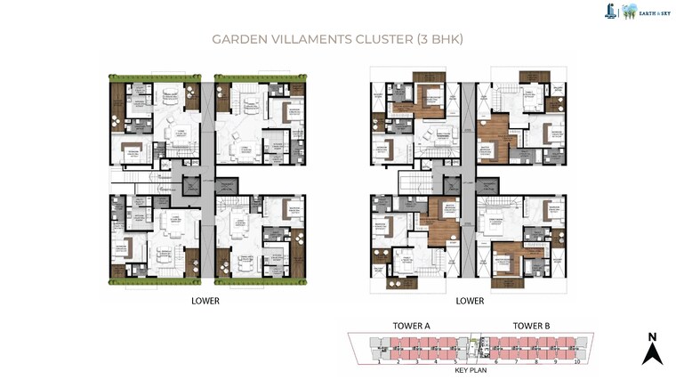 Floor Plan, sbr-earth-and-sky 3 Bedroom 2259 Sq.Ft. Apartment In Kannamangala Bangalore 8591879
