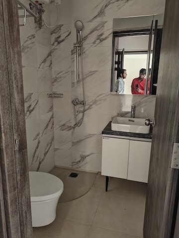 Bathroom in 2 BHK Apartment at Risland The Icon, Dhokali – for Rent