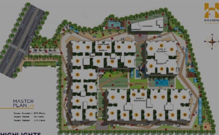 Master Plan, vaishnavi-houdini 3 Bedroom 1808 Sq.Ft. Apartment In Bandlaguda Jagir Hyderabad 8592791