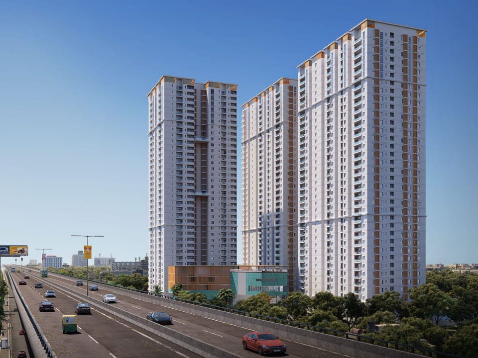 3 BHK + Pooja Room,Servant Room,Study Room,Extra Room 1640 Sq.Ft. Apartment in Mahaveer Crystal Garden