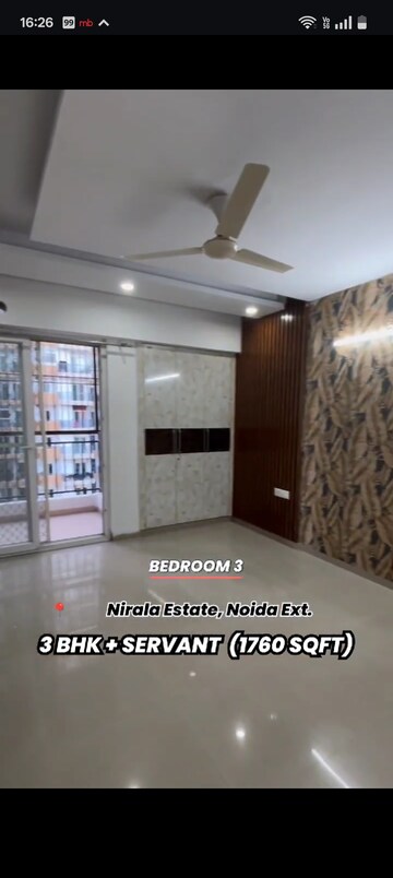 Living Room in 3 BHK Apartment at Nirala Estate, Tech Zone 4 Greater Noida – for Sale
