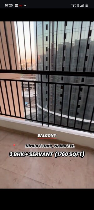 Balcony in 3 BHK Apartment at Nirala Estate, Tech Zone 4 Greater Noida – for Sale