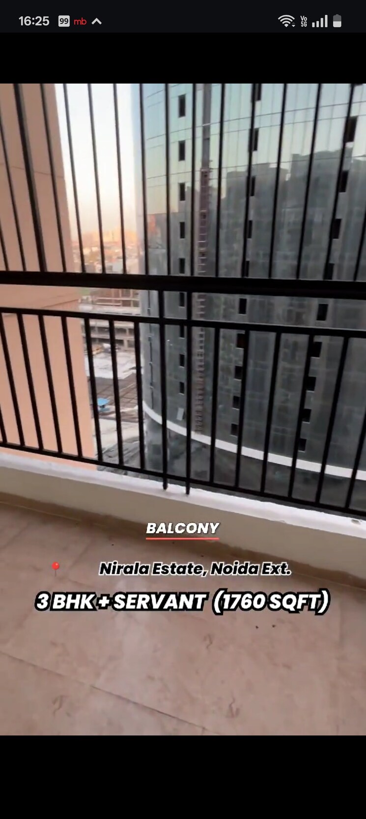 Balcony, nirala-estate 3 Bedroom 1760 Sq.Ft. Apartment In Tech Zone 4 Greater Noida Greater Noida 8593218