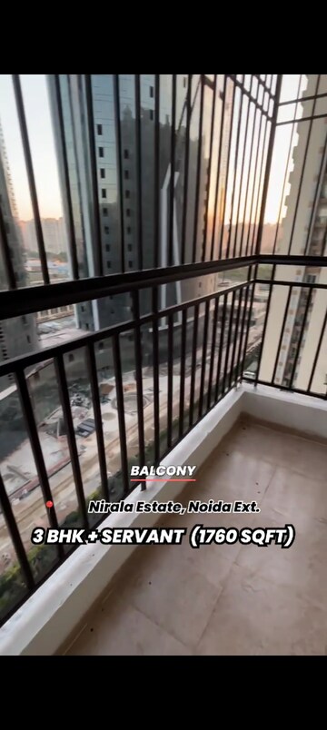 Balcony in 3 BHK Apartment at Nirala Estate, Tech Zone 4 Greater Noida – for Sale