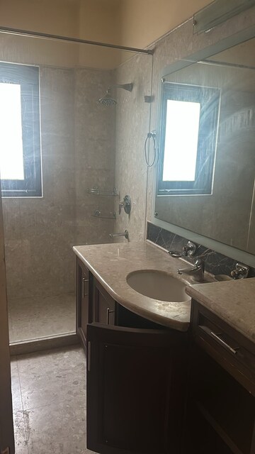 Bathroom in 4 BHK Apartment at Anand Lok – for Rent