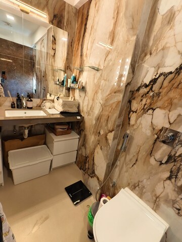 Bathroom in 1 BHK Apartment at Bandra West – for Rent