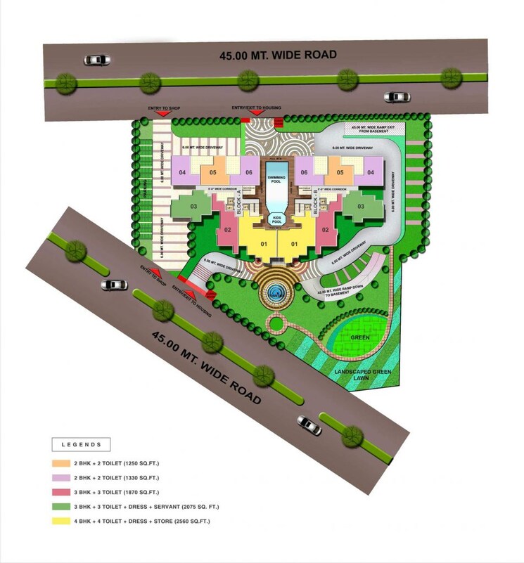 Master Plan, vvip-mangal 3 Bedroom 2075 Sq.Ft. Apartment In Raj Nagar Extension Ghaziabad 8593522