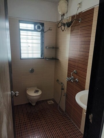 Bathroom in 3 BHK Apartment at Mahavir Astha, Kharghar – for Rent