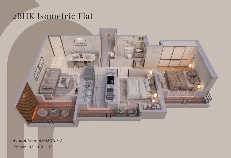 Floor Plan, yes-palm-riveria 2 Bedroom 690 Sq.Ft. Apartment In Mumbra Thane 8593898