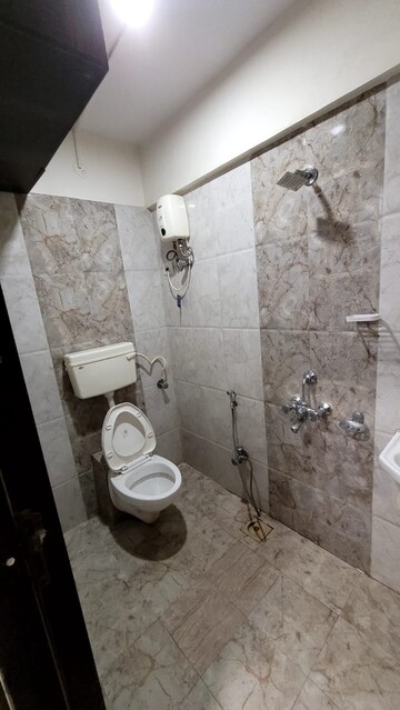 Bathroom in 1 BHK Apartment at Jaydeep Prathamesh Towers, Ghodbunder Road – for Rent