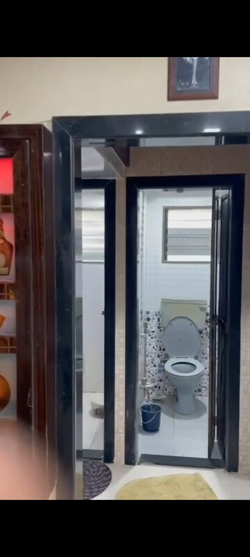 Bathroom in 1 BHK Apartment at Sankalp II, Malad East – for Rent