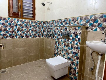 Bathroom in 1 RK Apartment at Paradigm Business Hermitage Park, Dhakoli – for Rent