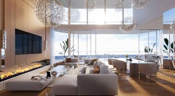 Living Room in 5 BHK Penthouse at Emaar Palm Gardens, Sector 83 – for Rent