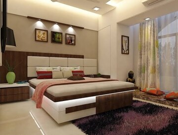 Bedroom in 3.5 BHK Apartment at Emaar Palm Gardens, Sector 83 – for Rent