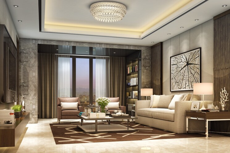 Living Room, lodha-world-crest 4 Bedroom 3320 Sq.Ft. Apartment In Worli Mumbai 8594260