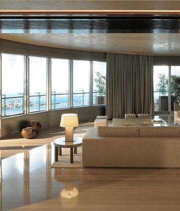 Living Room in 4 BHK Apartment at Lodha World View, Worli – for Sale